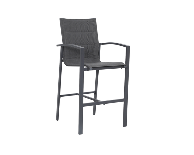 Boston-Jette 4 Seater Bar Dining Setting Bundle - Gunmetal Grey