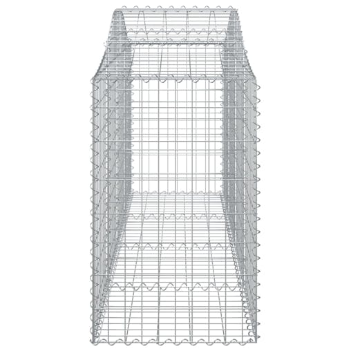 NNEVL Arched Gabion Baskets 2 pcs 200x50x80/100 cm Galvanised Iron
