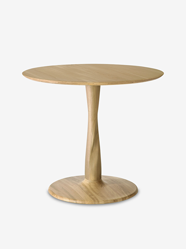Table ronde torsion - ethnicraft chene clair