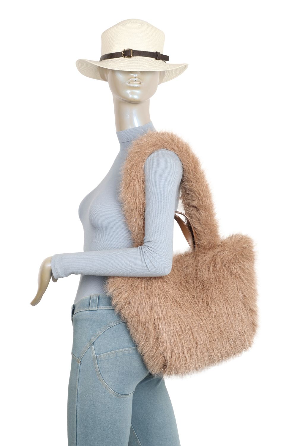 Fontanella Fashion Eloria Sparkling Fluffy Reversible Top Handle Shoulder Bag