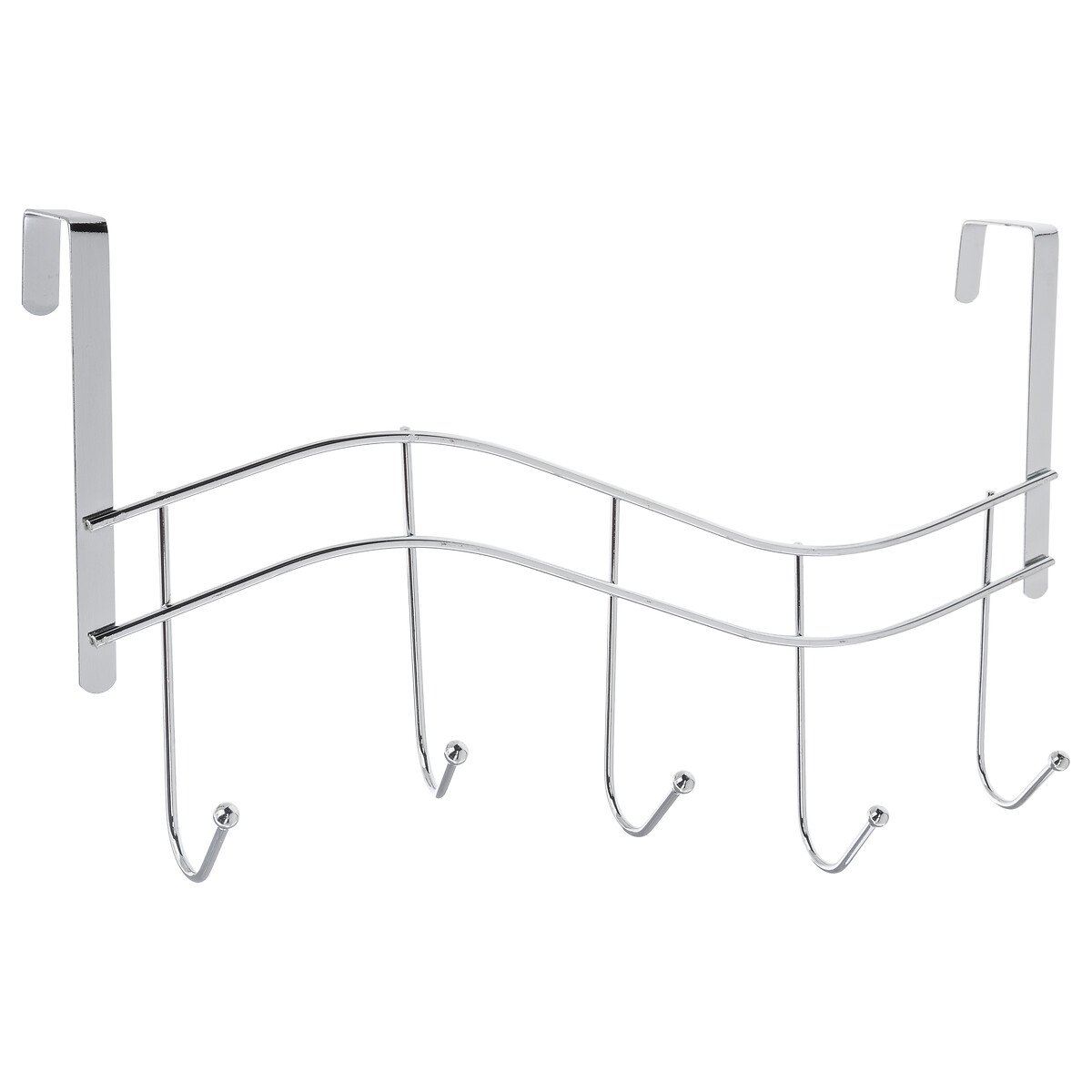 Cabide para porta com 5 ganchos em metal