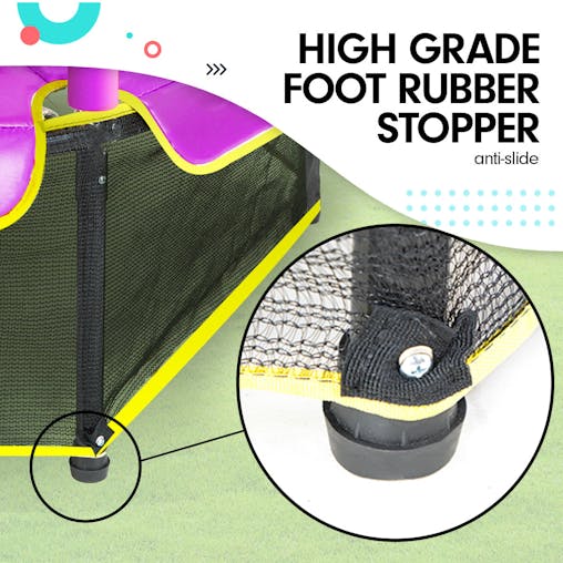 NNEDPE Kahuna Mini 4.5ft Trampoline Blue Purple