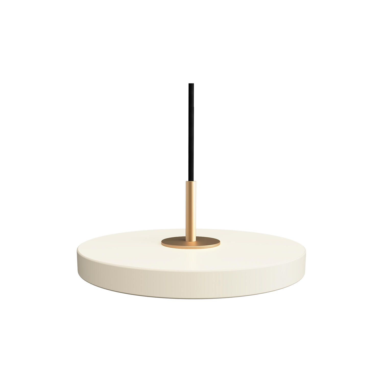 Asteria Micro Pendant, pearl white/brass