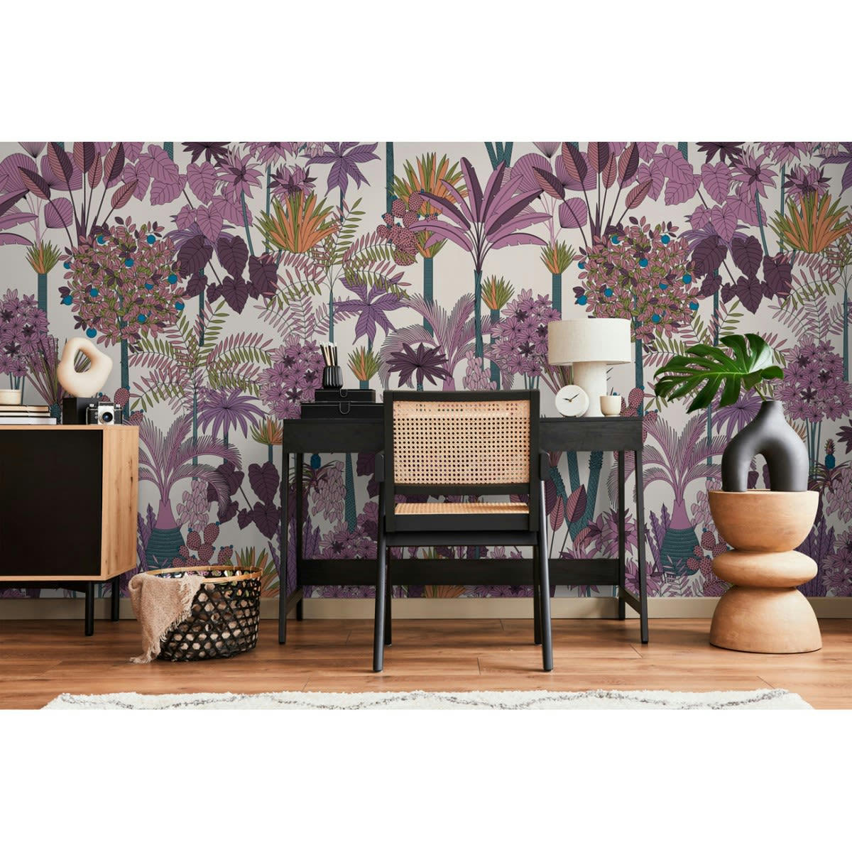 PITAYA - Papier peint panoramique motif imprimé Violet 384x275cm