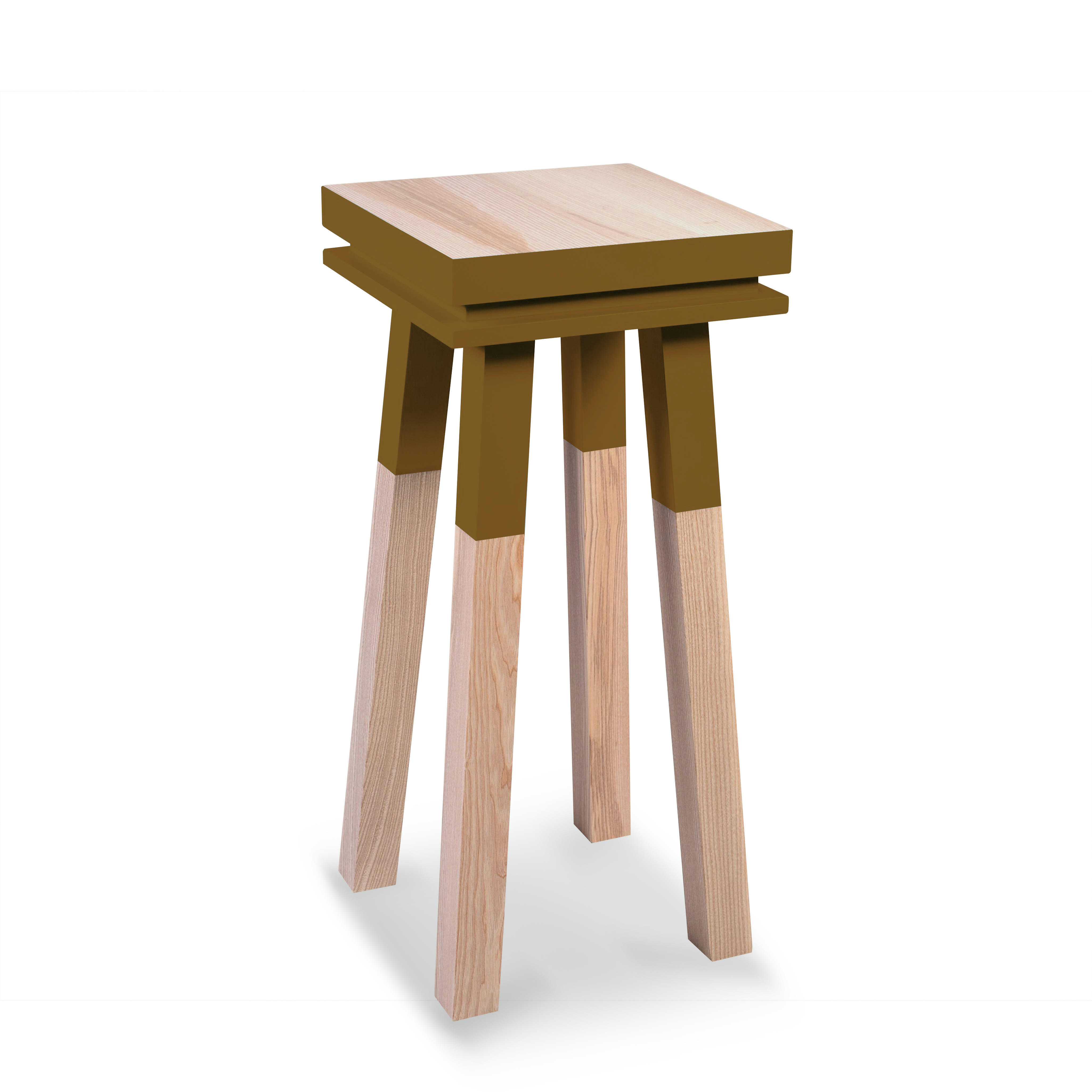 EGEE - Stèle Guéridon plateau 40 cm, 100%  frêne massif