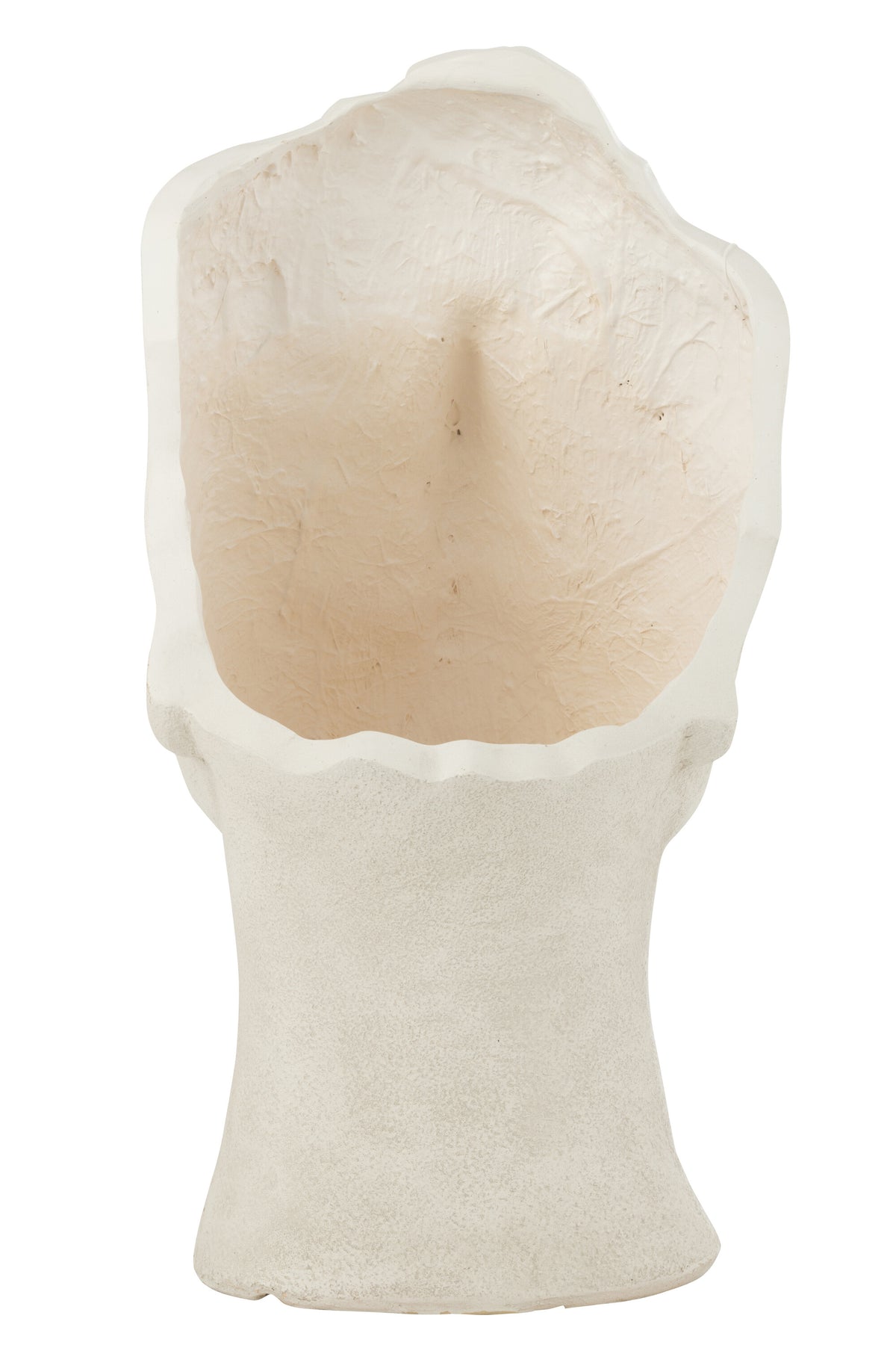 J-Line bloempot David - keramiek - wit - large - Ø 36 cm