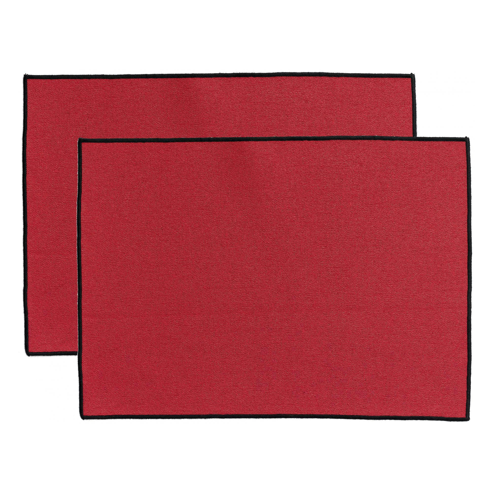 LAORA - 2 de sets table recyclés  en coton tango 33 x 45