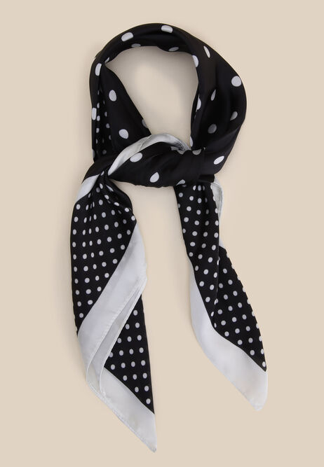Womens Black Polka Dot Multiway Scarf