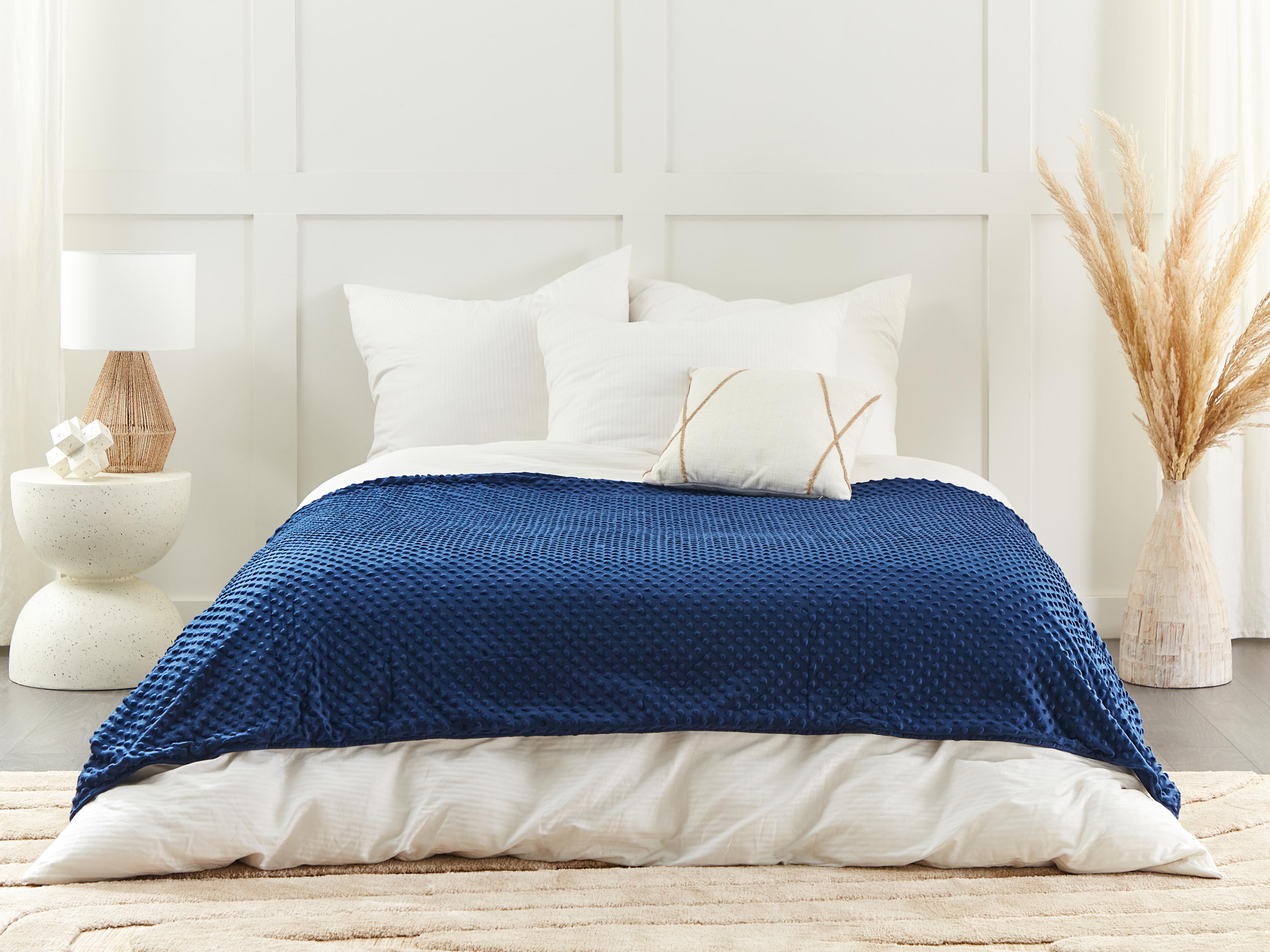 Weighted Blanket Cover 1000 CALLISTO 135 x 200 cm Navy Blue