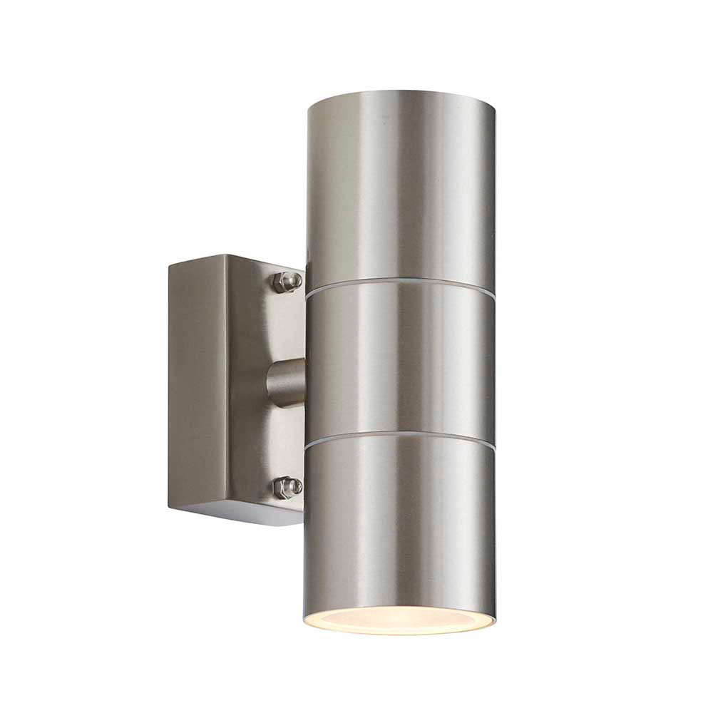 Kinkiet zewnętrzny CANON tuba góra dół chromowany-srebrny 2xGU10x35W Endon