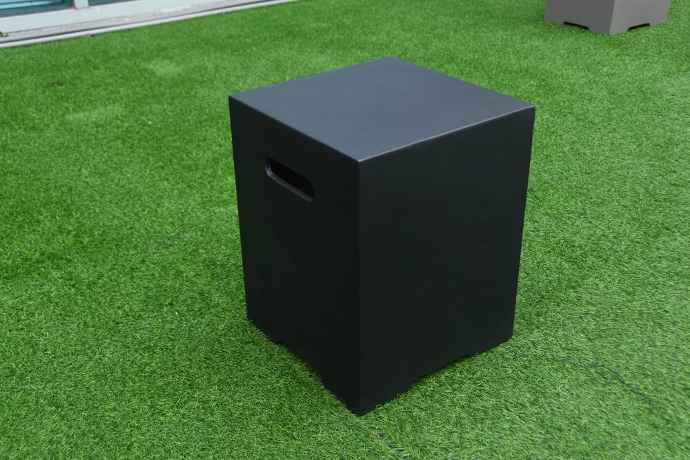 Modeno Square Propane Tank Cover, Black, 15.7 x 15.7 x 20-in