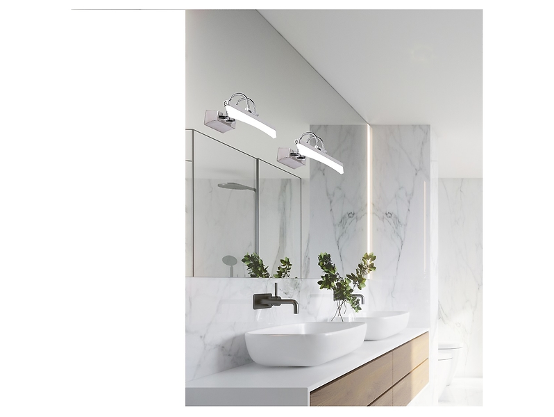 Kinkiet Glory LED metalowy srebrny