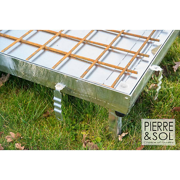 Couvercle à carreler galvanisé à ouverture assistée - Toptek Assist GS - ACO - 74,2 x 77,5 cm