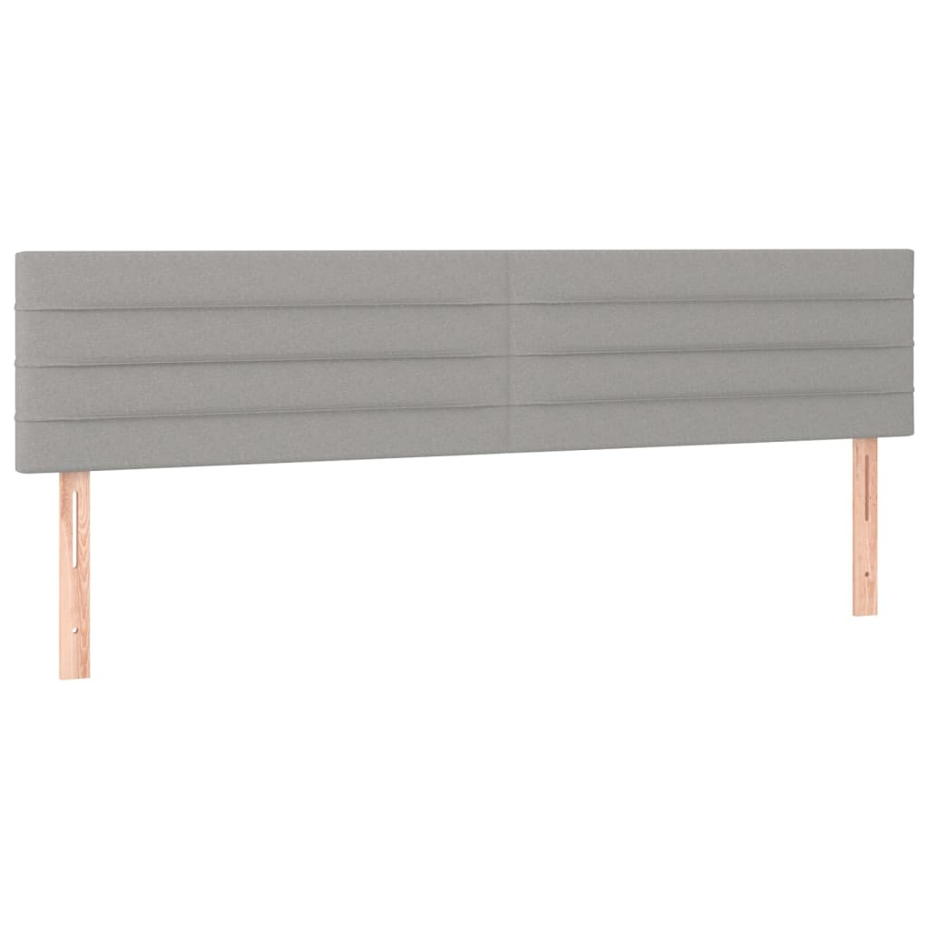 Wezgłowie Szary 160 x 5 x 78/88 cm Tkanina vidaXL