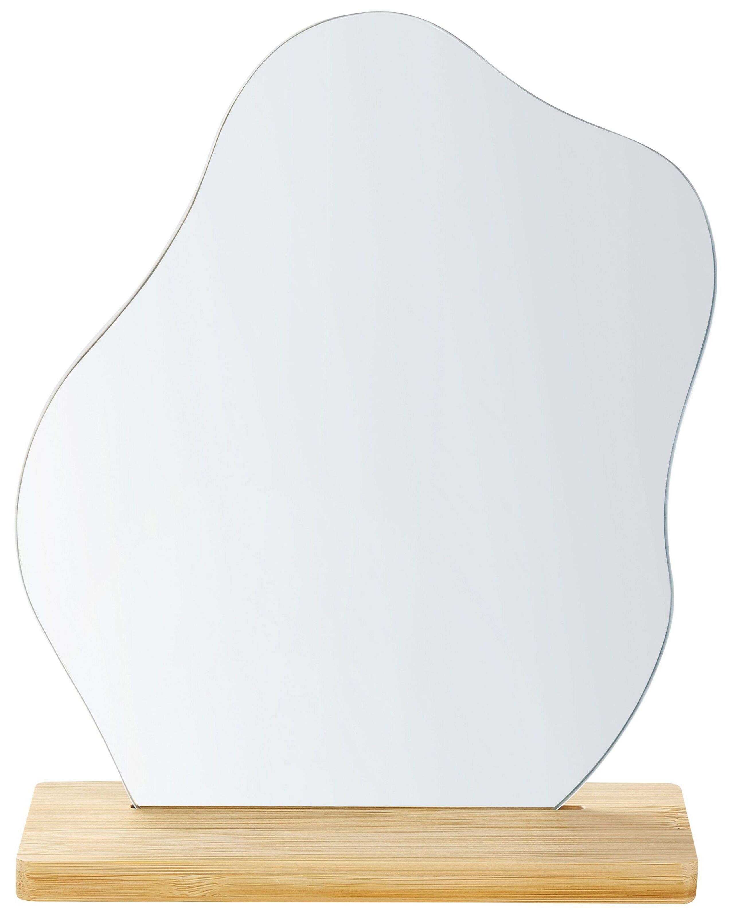 Lustro dekoracyjne 22 x 19 cm bambusowa podstawka