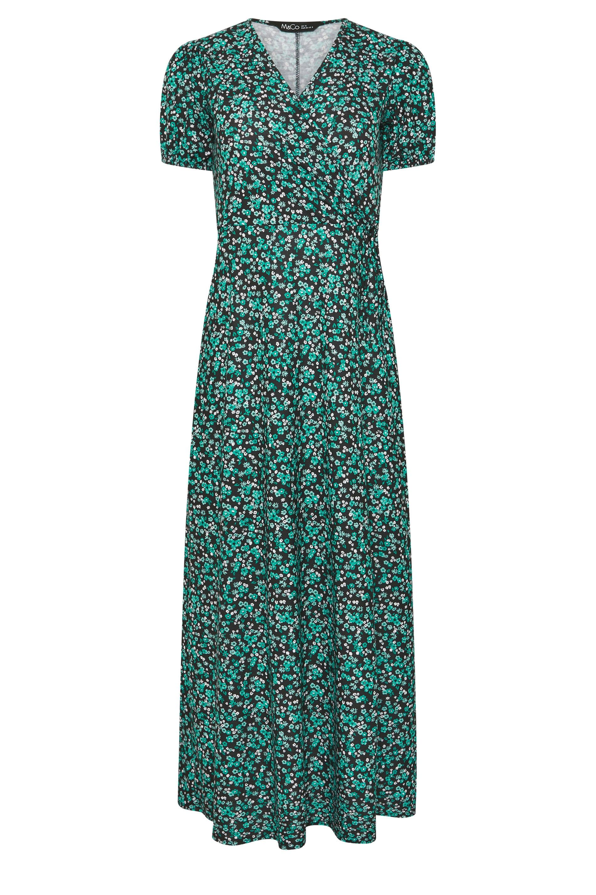 M&Co Ditsy Floral Print Wrap Dress