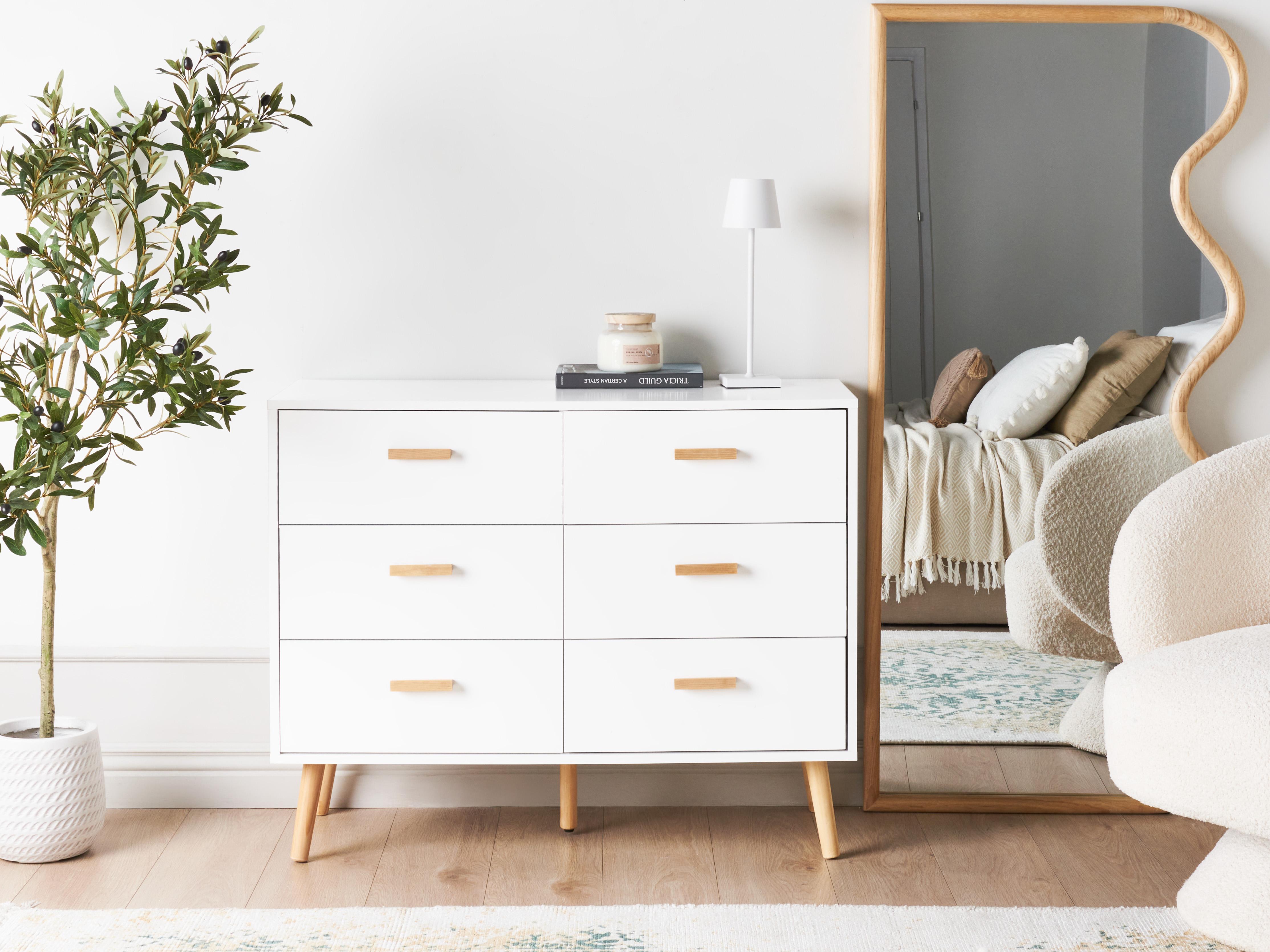 6 Drawer Chest NEWARK White