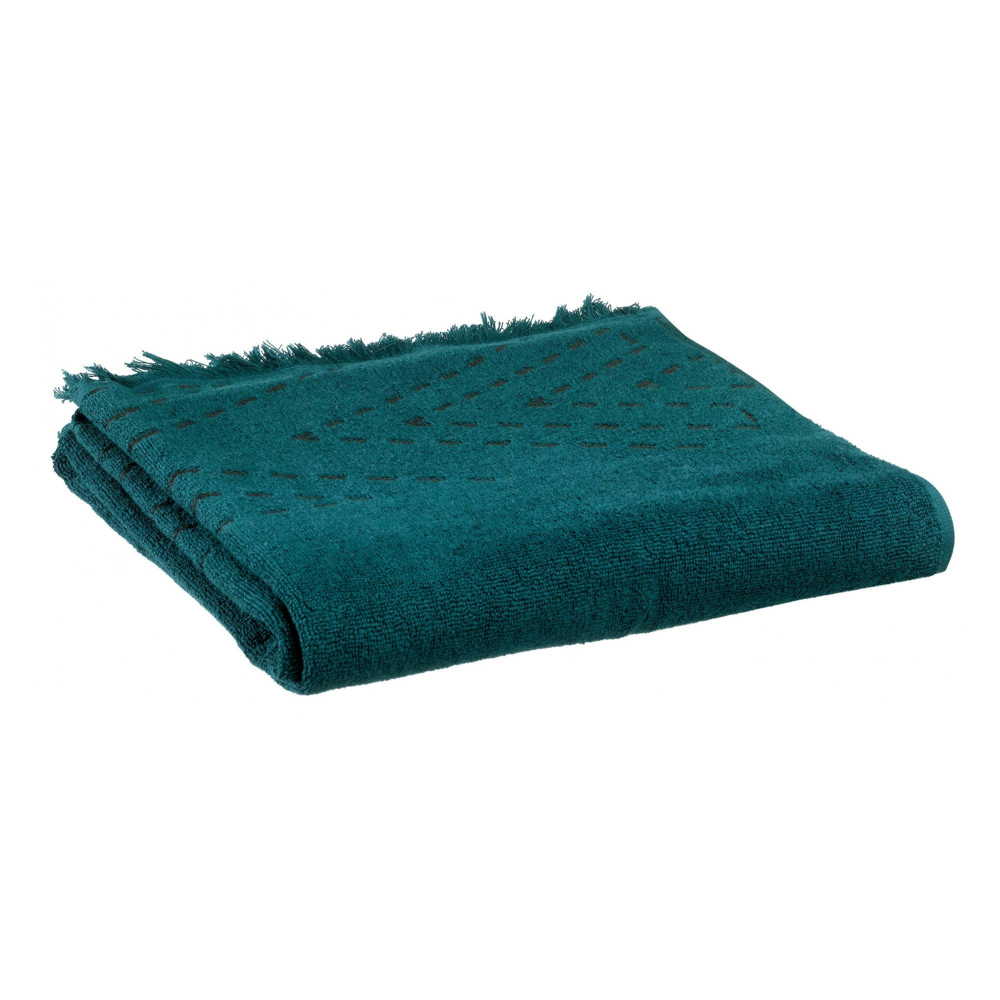 JULIA - Drap de douche  en coton petrole 70 x 140