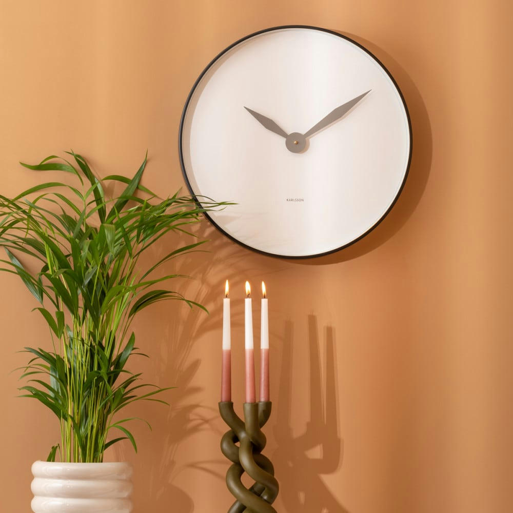 ALBATROSS - Horloge en métal blanc D50cm