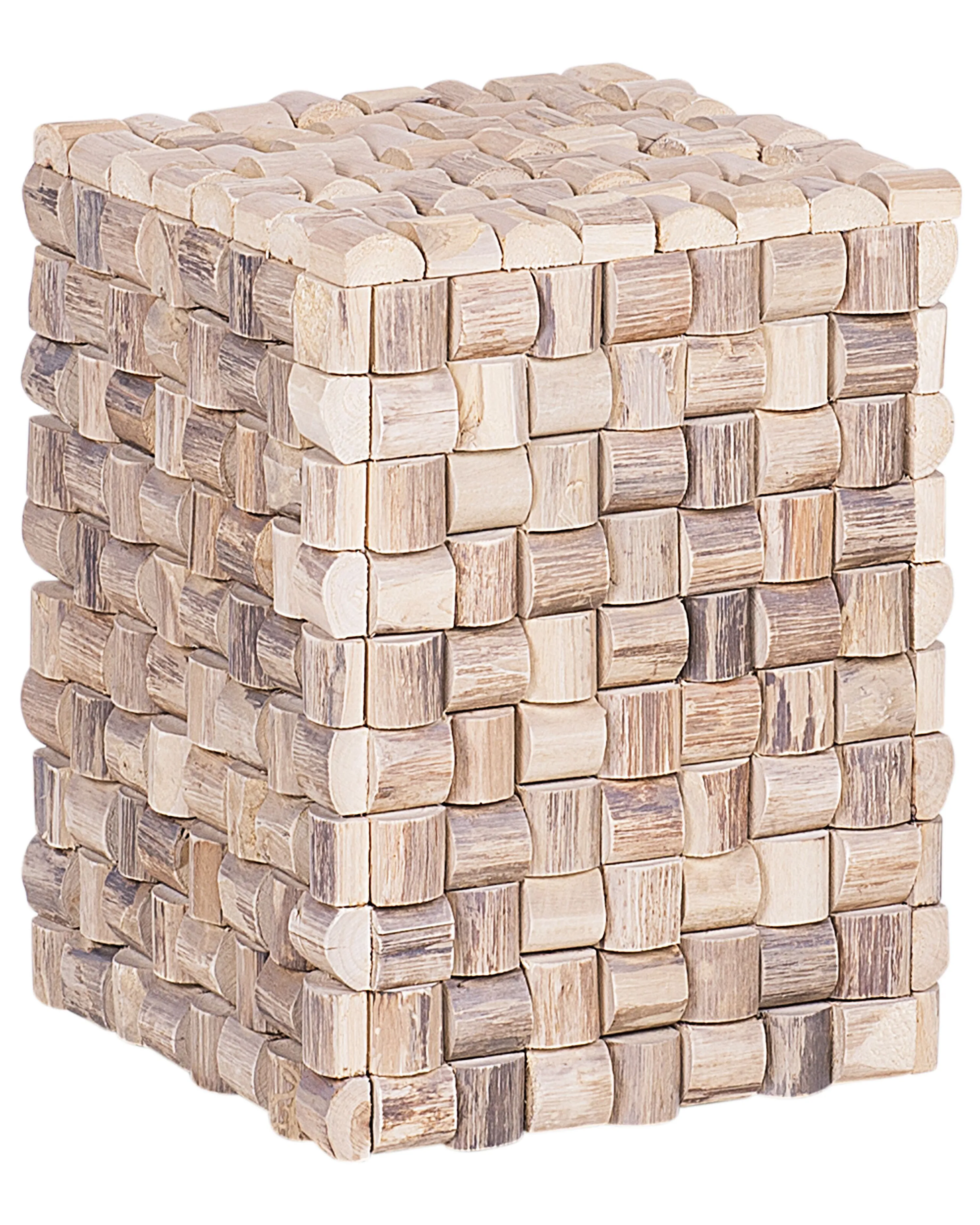 Side Table CAJEME Teak Wood Light Brown