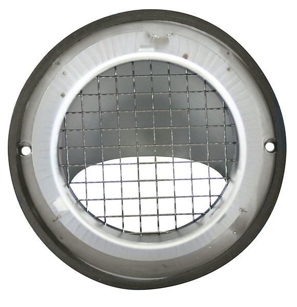 Grille d'aération déco inox Ø 100mm avec moustiquaire Autogyre