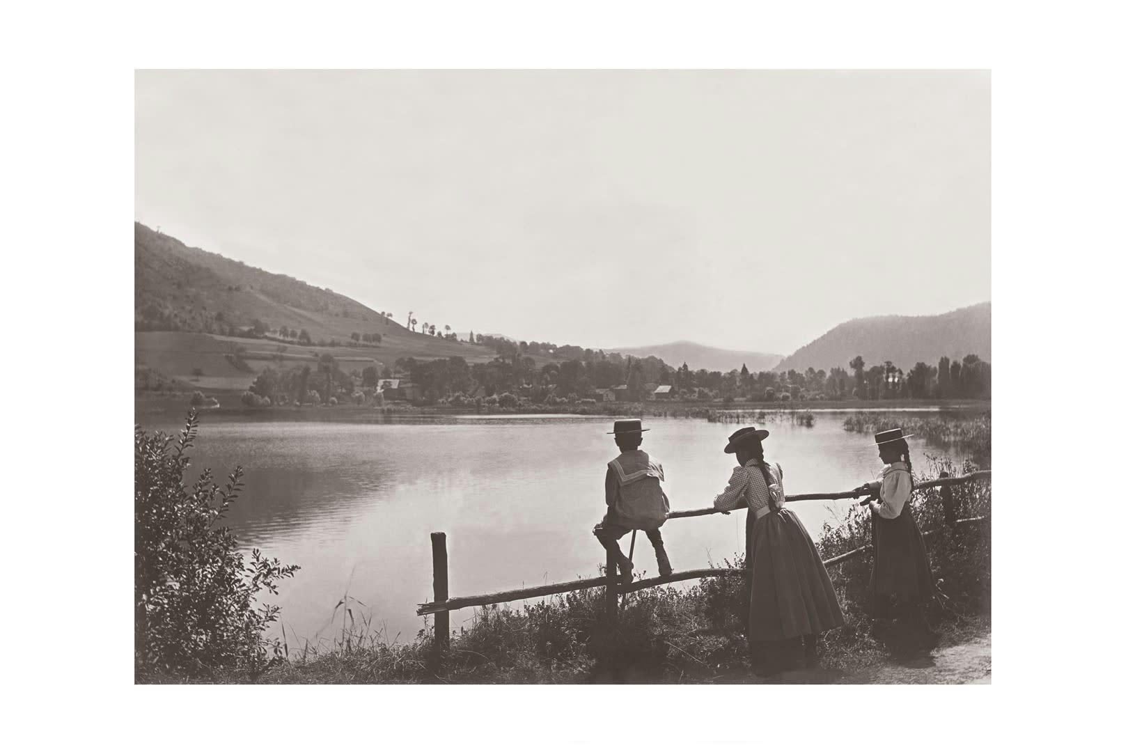 CAMPAGNE - Photo ancienne noir et blanc campagne n°12 cadre noir 60x90cm