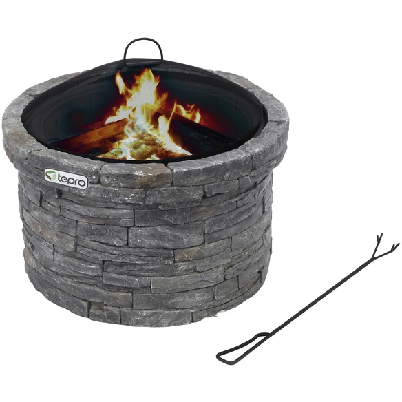 Feuerstelle, Ø 67,5 cm, Höhe: 59 cm, schwarzgrau