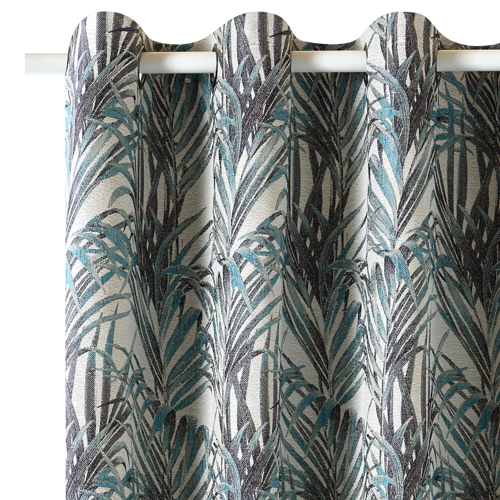Rideau TROPICO coloris bleu nattier 135 x 250 cm