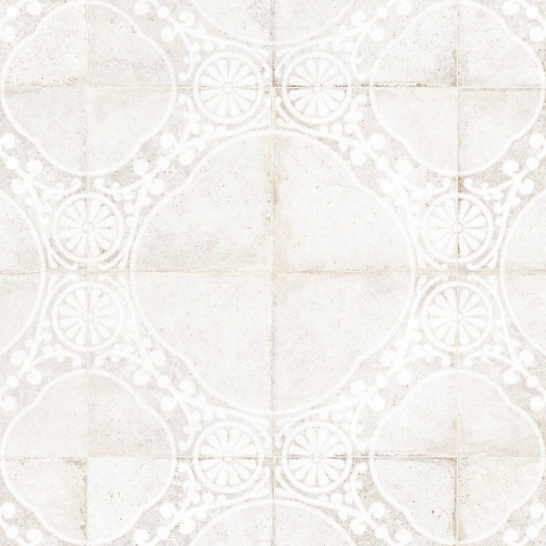Carrelage Vintage Blanc Uruk 45x45x0,95 cm Carvella - Sol et mur intérieur (vendu par carton de 1 m²) - RO'MA CARRELAGE