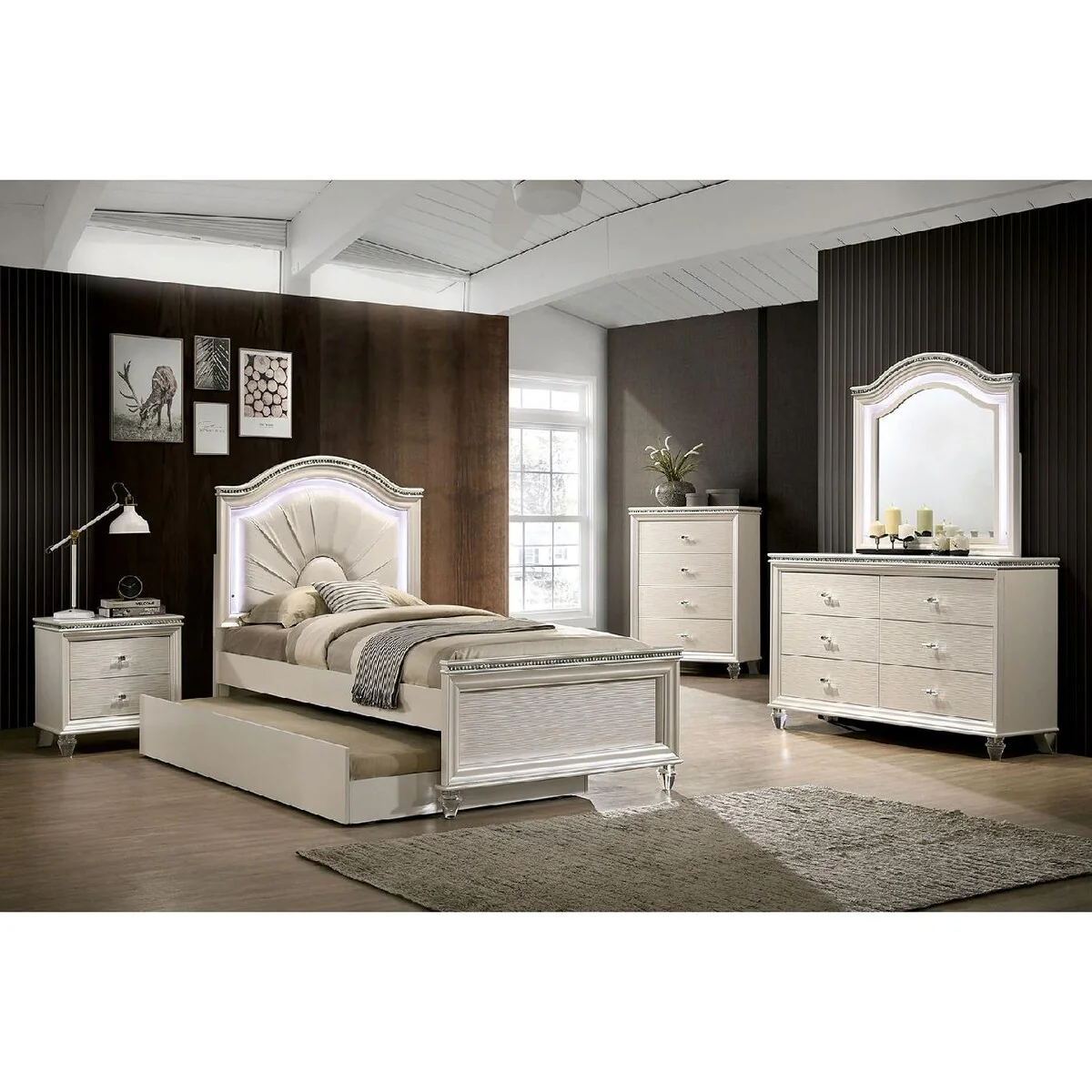 Linchy 6 Drawer Dresser with Mirror