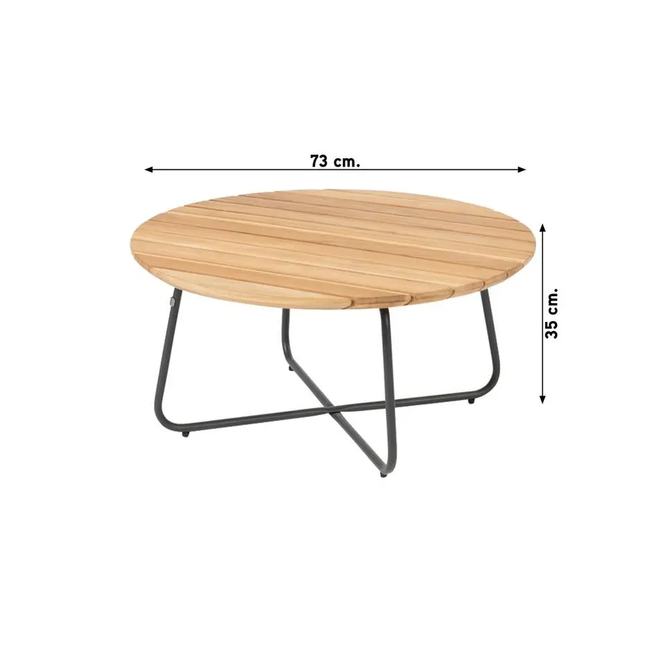 4 Seasons Verdi ronde salontafel teak 73 cm