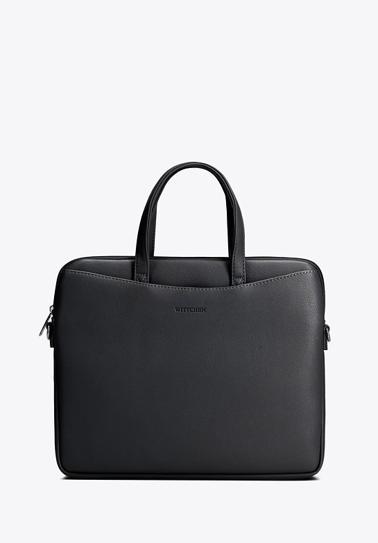 Torba na laptopa z ekoskóry 13–14 cali czarna