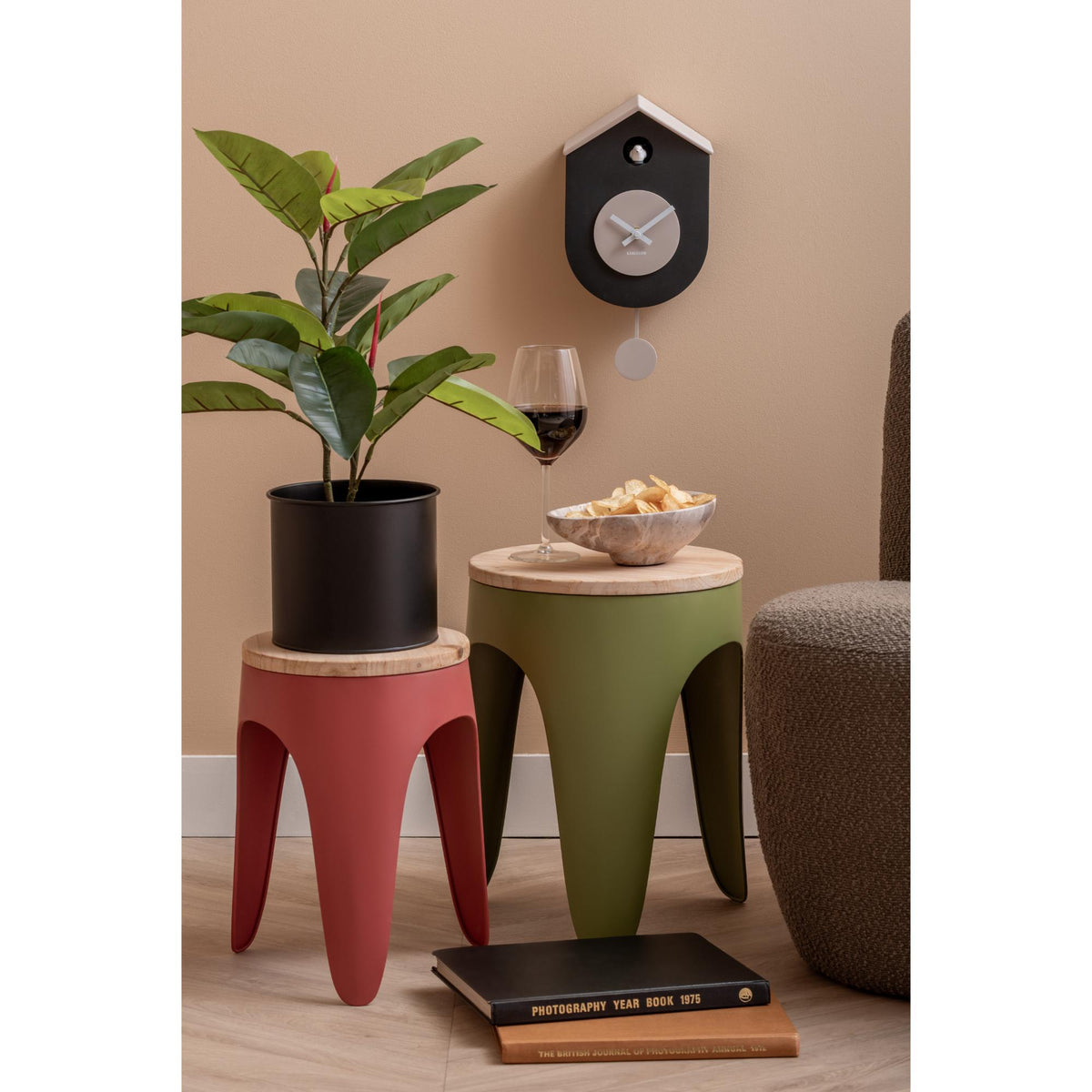 Leitmotiv kruk Double Funky - multicolor - Ø24cm