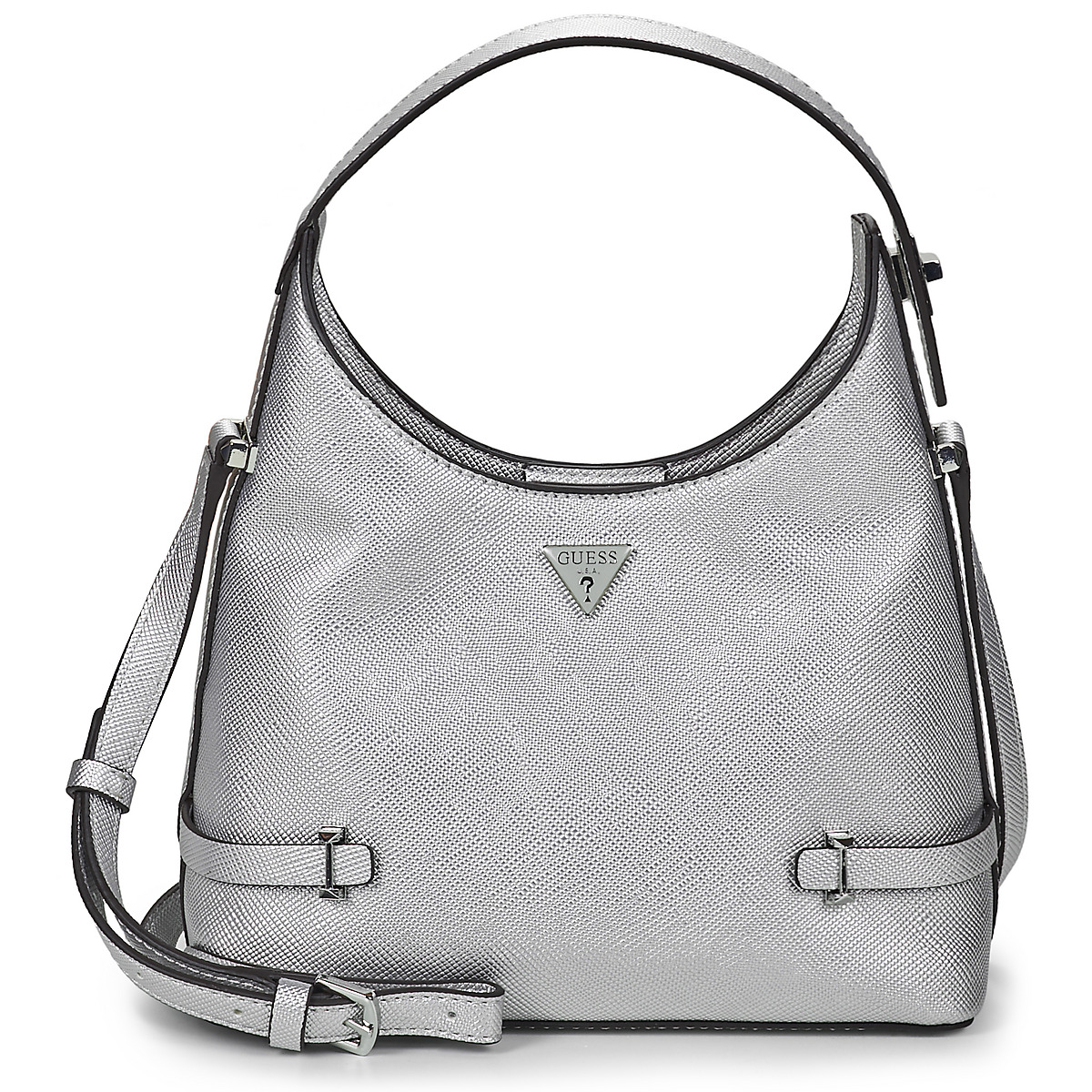 Guess - ROSALBA SMALL HOBO CROSSBODY - Silver