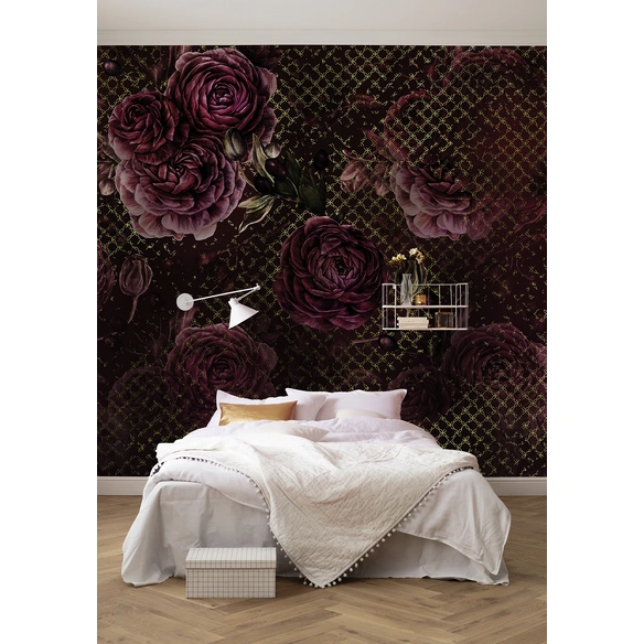 Vliestapete »Rouge Intense«, Breite 350 cm, seidenmatt