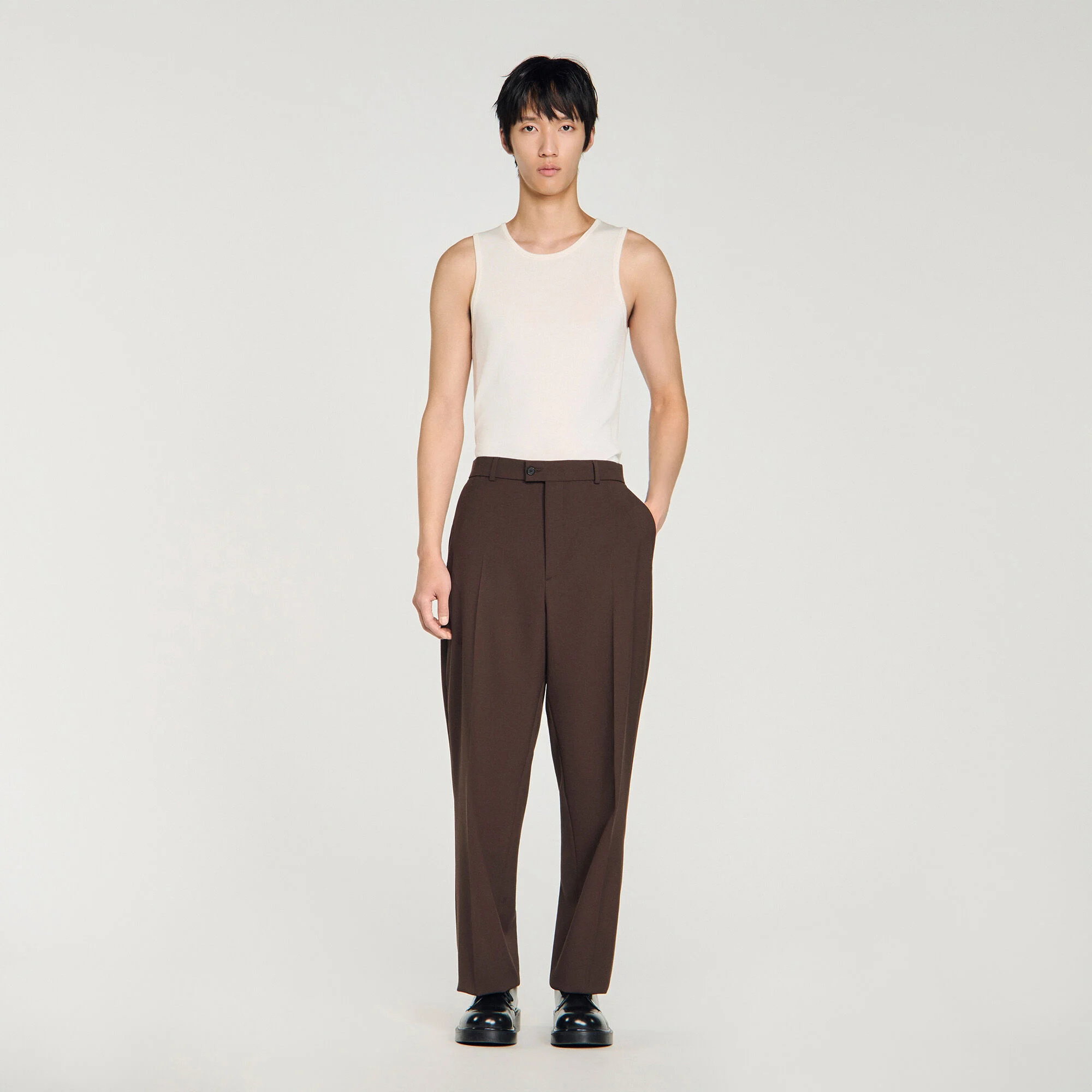 Pantalon oversize en laine