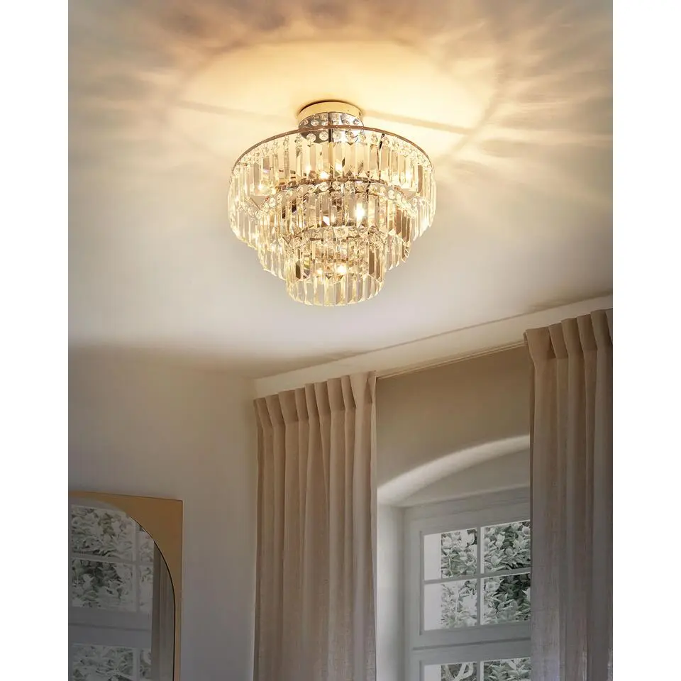 AMENEIRO - Kroonluchter - Zilver - Kristal