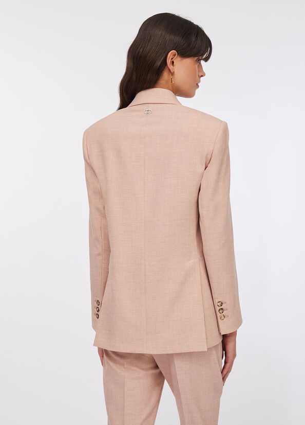 Blazer in tessuto m&eacute;lange