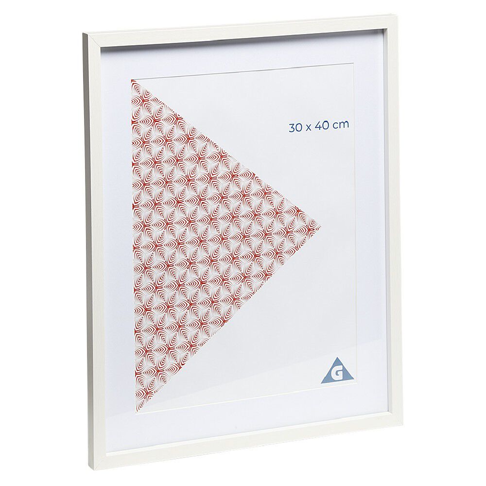 Cadre photo 45x55 blanc en bois