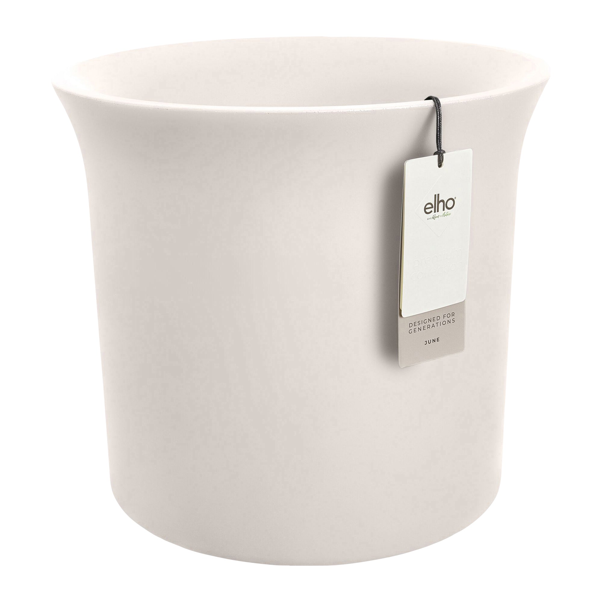 Elho June Tulip 40 - Linnen wit - Ø 39 x H 36 cm - Binnen en Buiten -