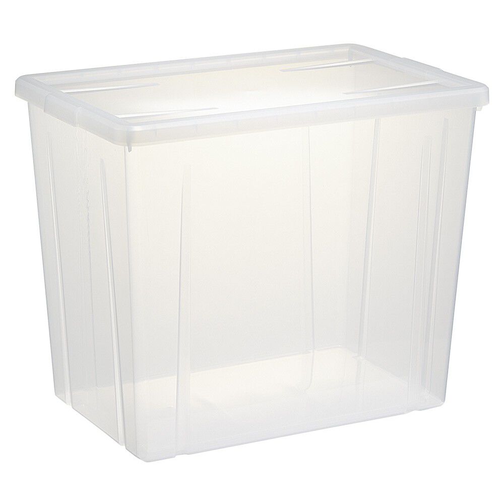 BoÎte de rangement transparente avec couvercle 82L