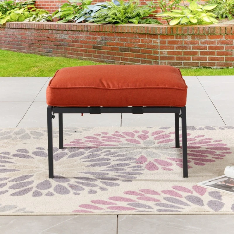 Patio Festival Outdoor Ottoman with Cushion