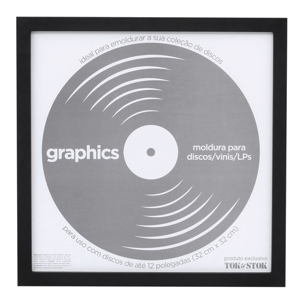 MOLDURA PARA DISCOS VINIL/LPS 12 POLEGADAS 32 CM X 32 CM GRAPHICS