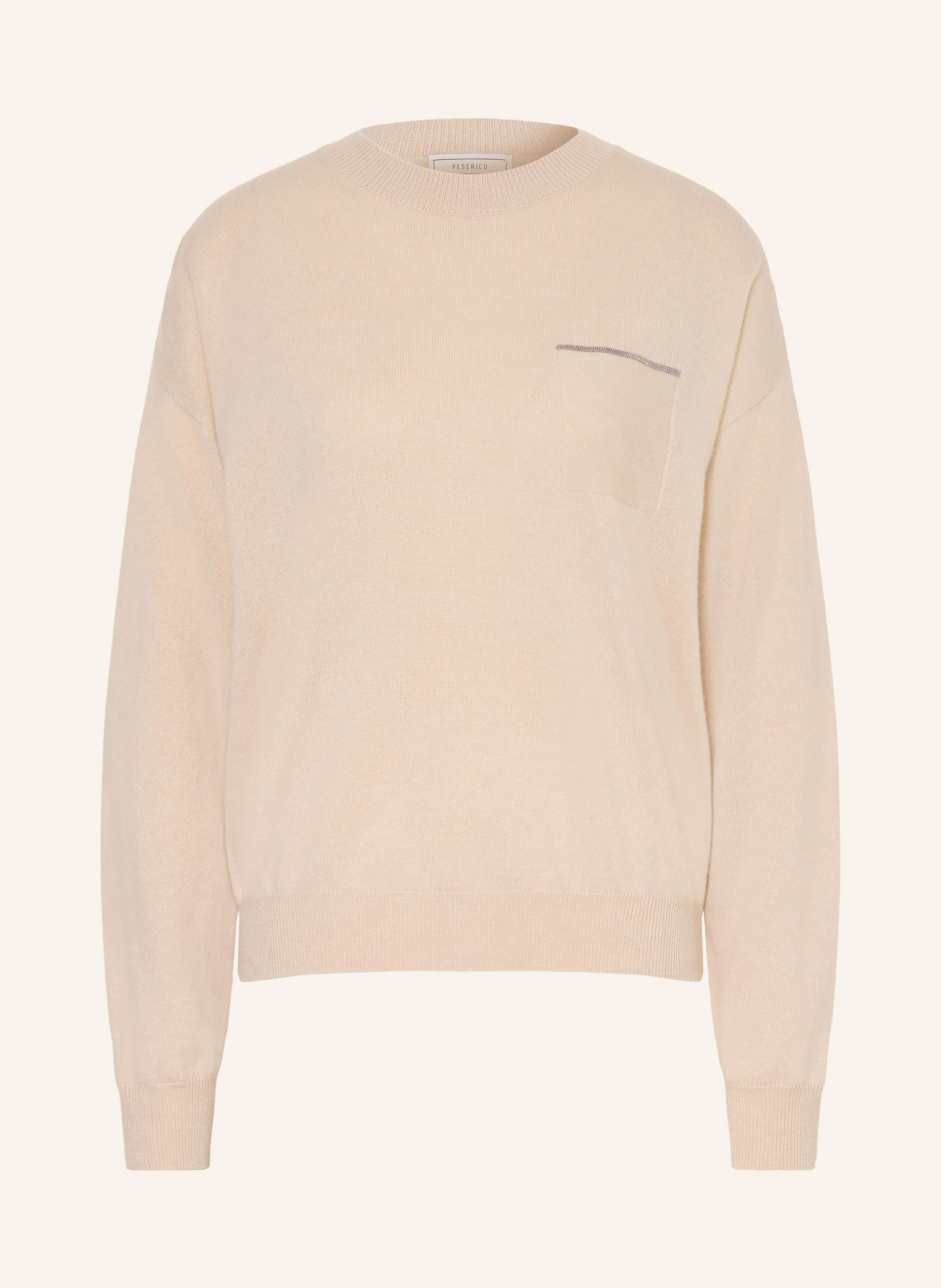 PESERICO Cashmere-Pullover mit Schmucksteinen