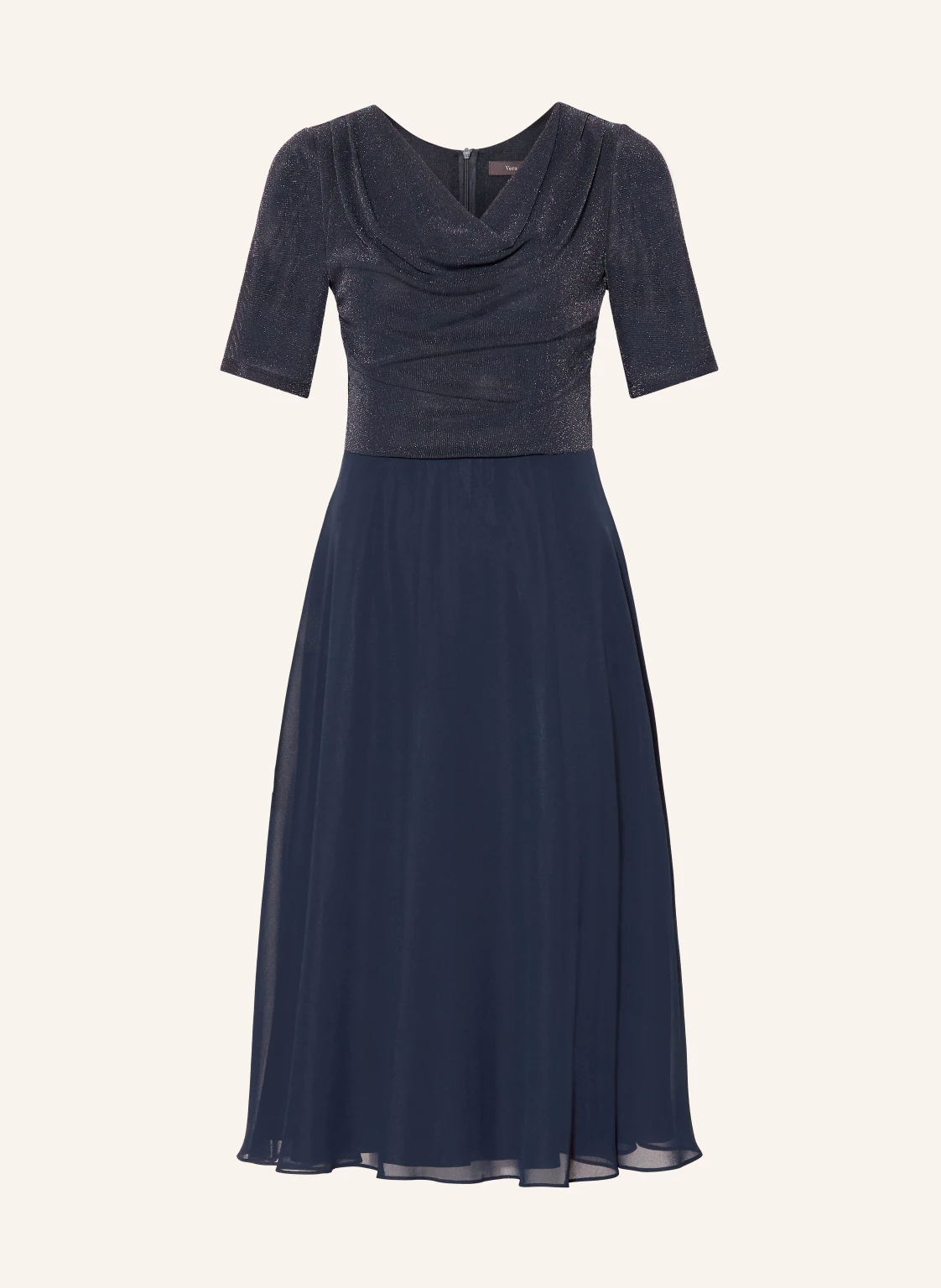 Vera Mont Kleid im Materialmix mit Glitzegarn