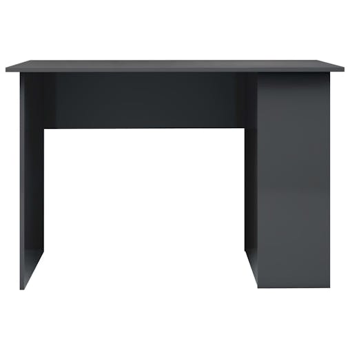 NNEVL Desk High Gloss Grey 110x60x73 cm Chipboard