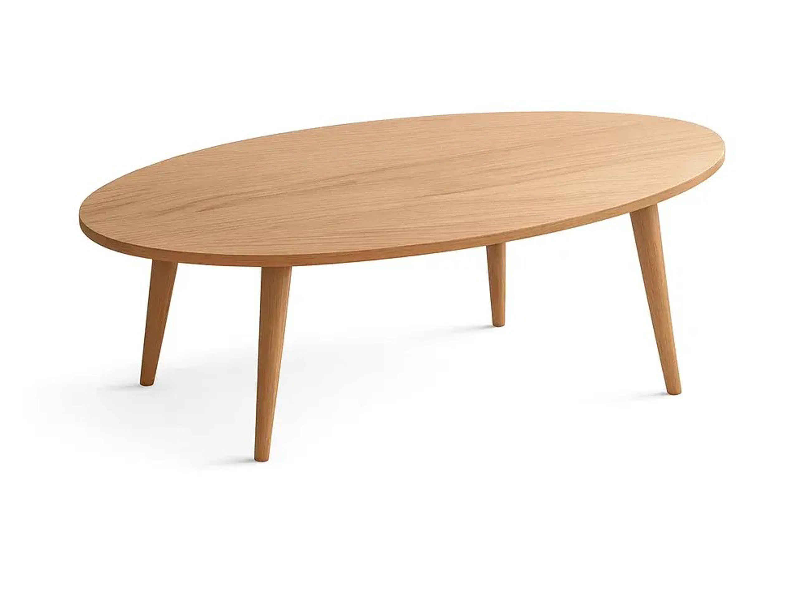 Ława Owalna Vintage 120 cm drewniana, kolor dębowy