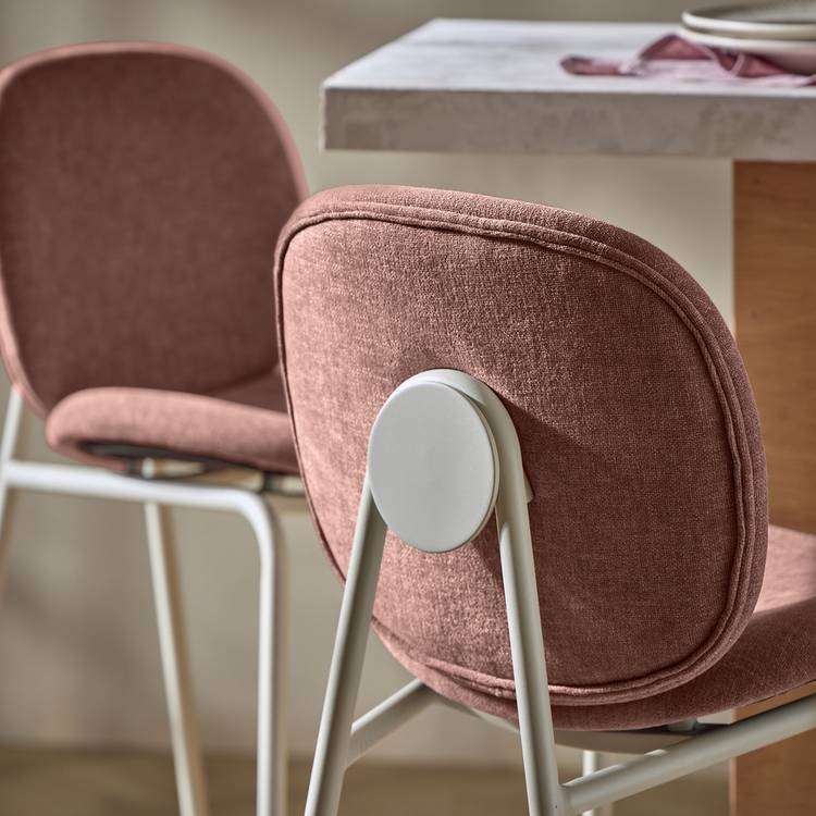 Habitat Oryn Fabric Bar Stool - Pink