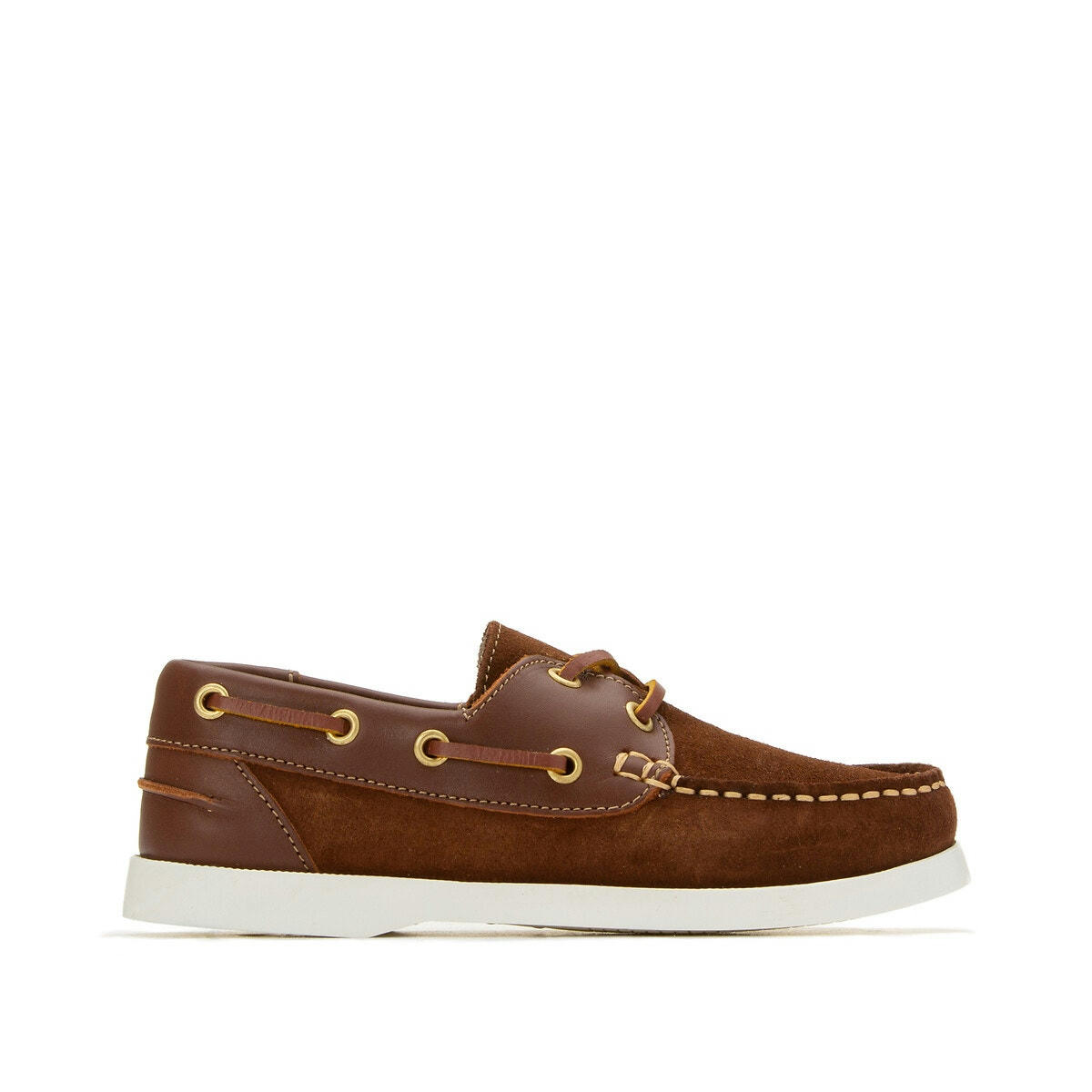 Chaussures bateau en cuir à lacets