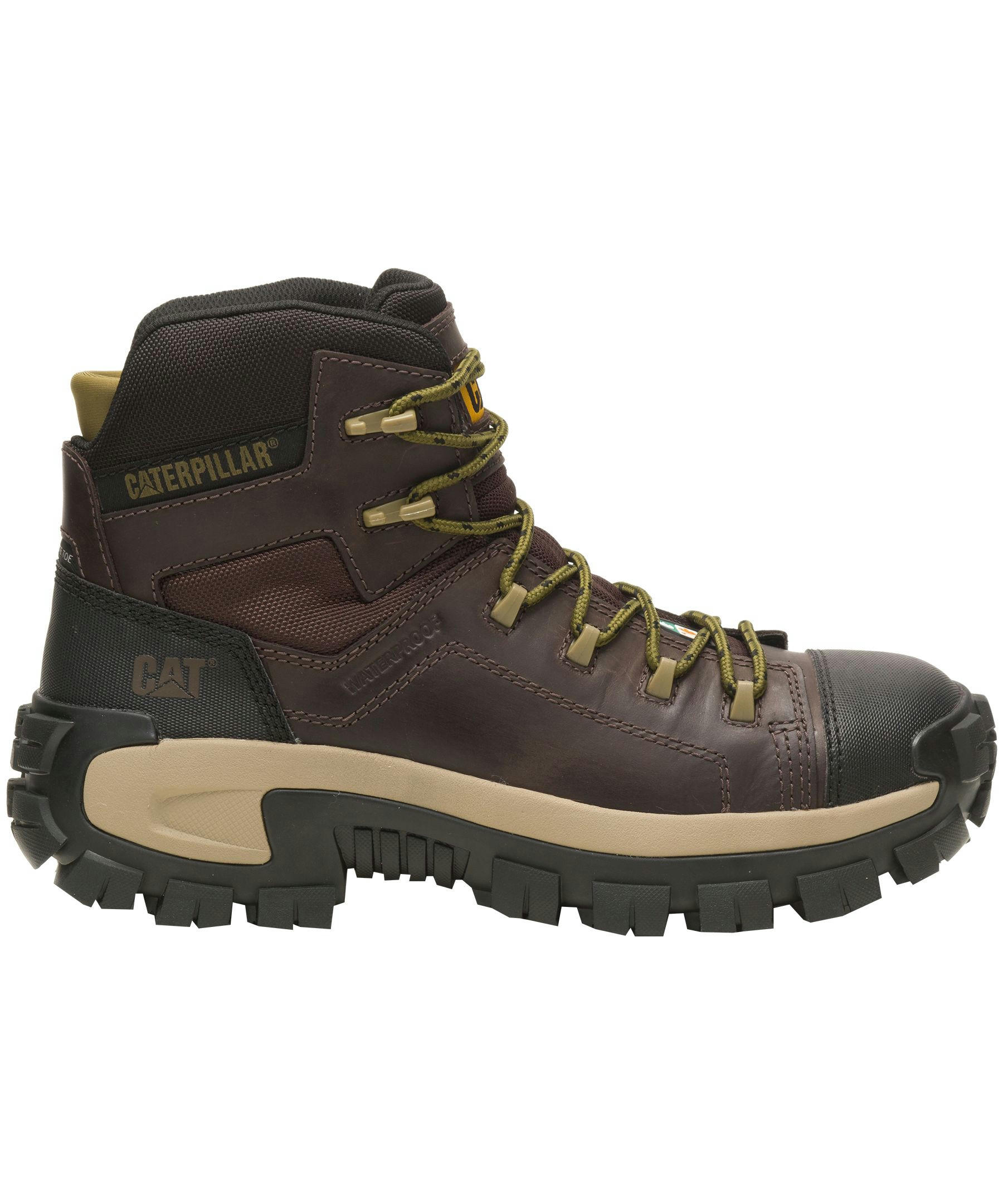 CAT Men's Invader Composite Toe Composite Plate Waterproof Hiker Work Boot